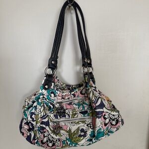 Kathy Van Zeeland Floral Print Shoulder Bag – Great for Costume or Halloween